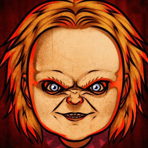 Easy Halloween Drawings Step by Step How to Draw Chucky Easy Easy Halloween Drawings Chucky