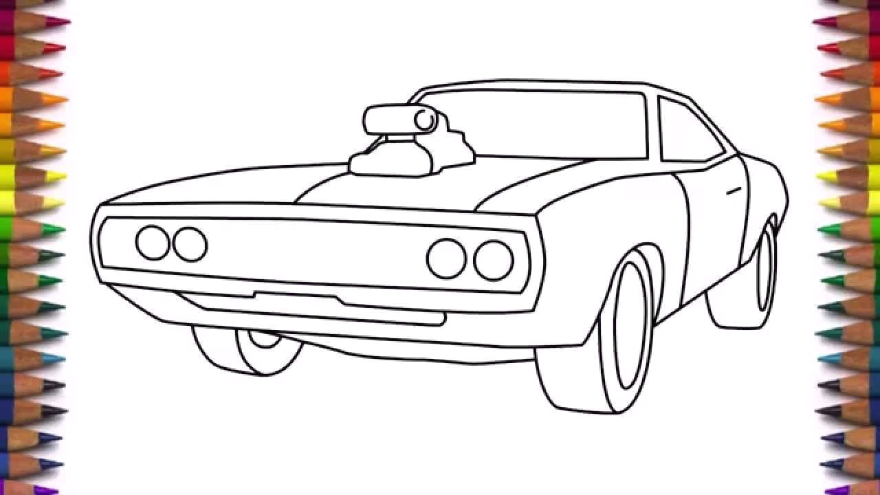 Easy How to Draw A Car How to Draw A Car Dodge Charger 1970 Step by Step Easy for
