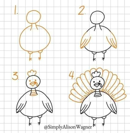 Easy How to Draw A Turkey Drawing Pencil Easy Doodles Fun 23 Best Ideas Drawing