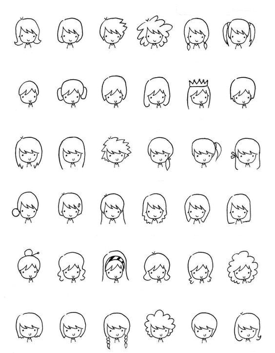 Easy How to Draw Cartoon Characters Doodles Of Hair Easy Cartoon Drawings Simple Cartoon