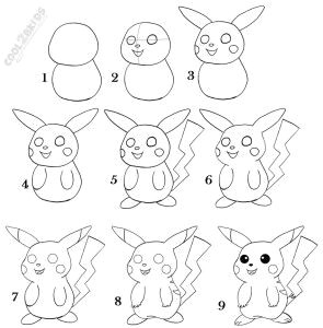Easy How to Draw Frozen Characters How to Draw Pikachu Step by Step Pikachu Drawing Drawings