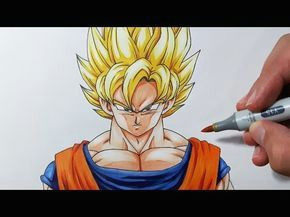 Easy How to Draw Goku 3d Drawing Dragon Ball Z Goku Spirit Bomb Dibujo 3d Goku
