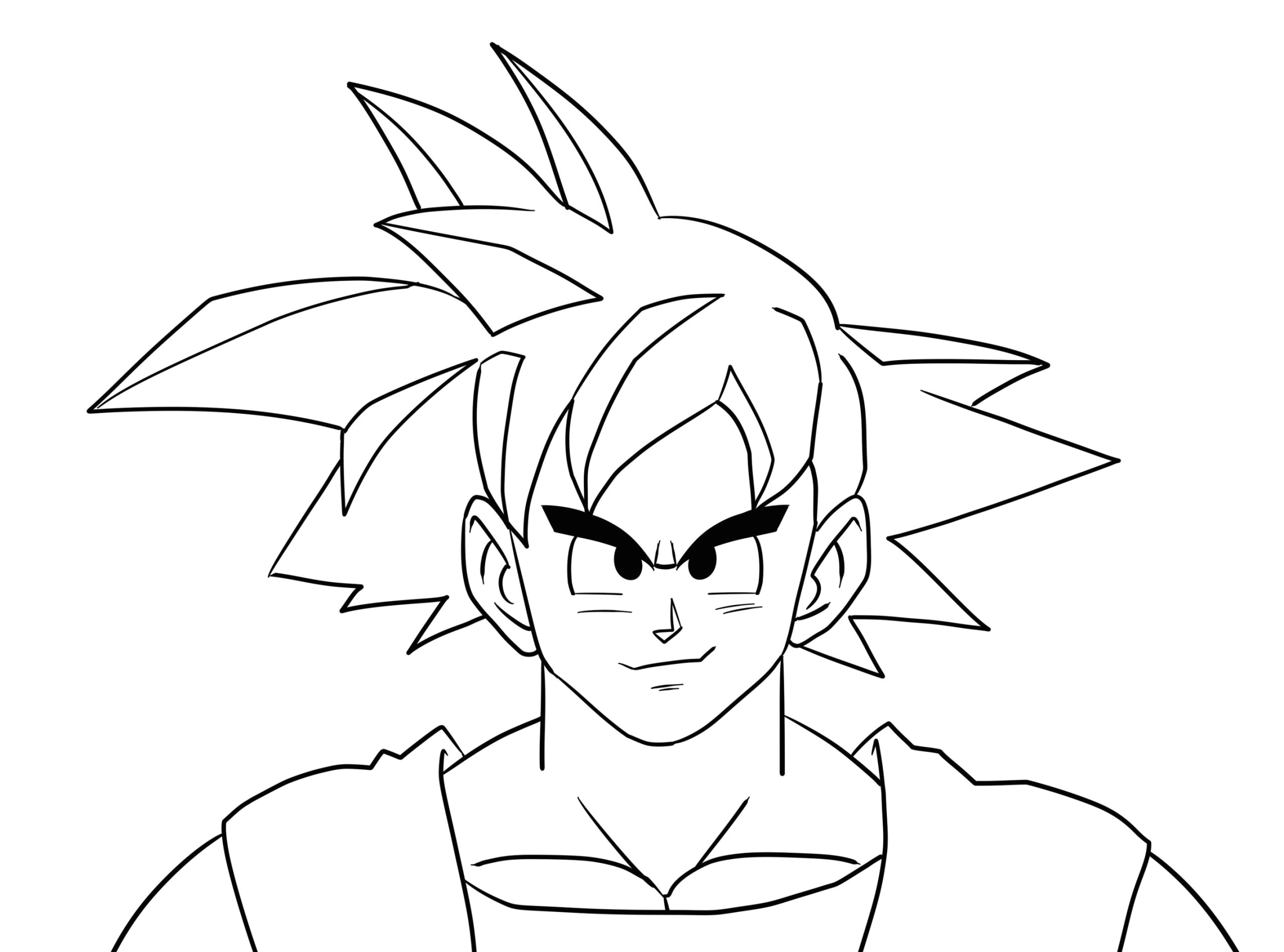 Easy How to Draw Goku Drawing Simple Ideas How to Draw Goku 14 Steps with Wikihow