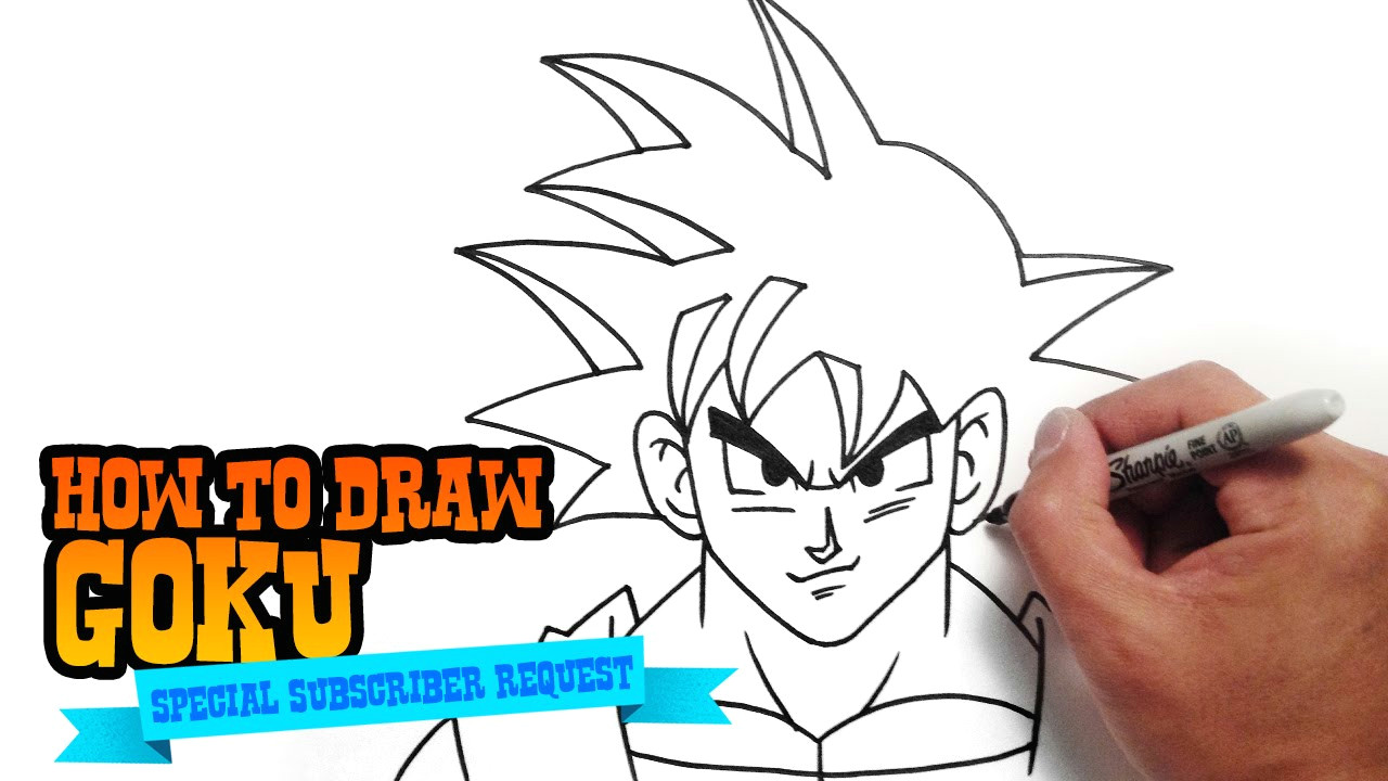 Easy How to Draw Goku How to Draw Goku 14 Steps with Pictures Wikihow