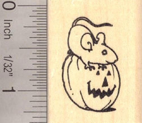 Easy Jack O Lantern Drawing Rat On Jack O Lantern Halloween Rubber Stamp Halloween