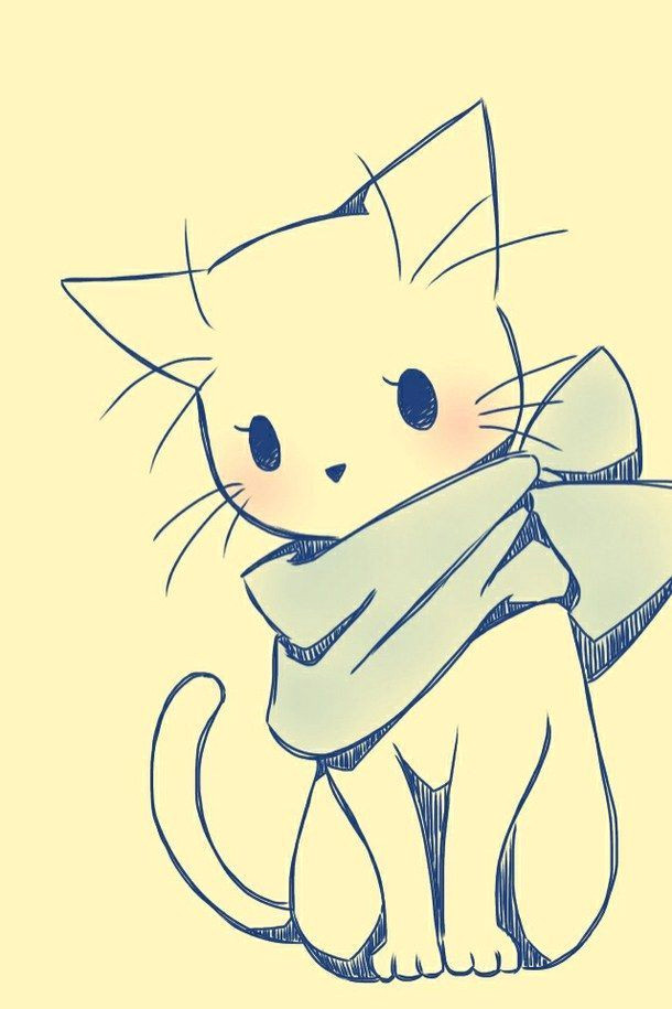 Easy Kitty Drawing Drawings Ideas Ooooh Quisiera Poder Dibujar asi T T Por
