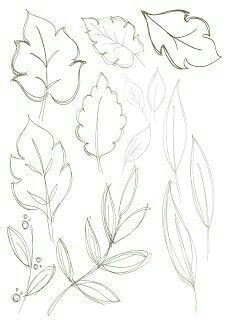 Easy Leaf Drawing Leaves In 2020 Floral Drawing Leaf Drawing Plant Drawing