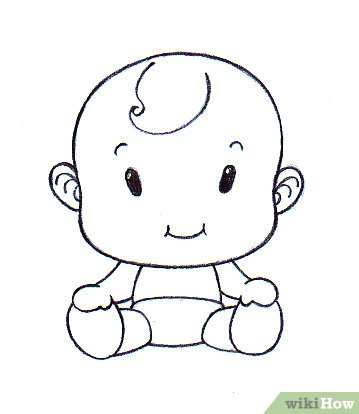 Easy Newborn Baby Drawing 4 Ways to Draw A Baby Wikihow