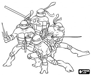 Easy Ninja Turtle Drawing Online Coloring the Four Ninja Turtles Leonardo