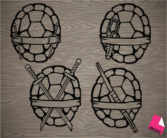 Easy Ninja Turtle Drawing Pick Your Favorite Ninja Turtle Shell Vinyl Decal Sticker