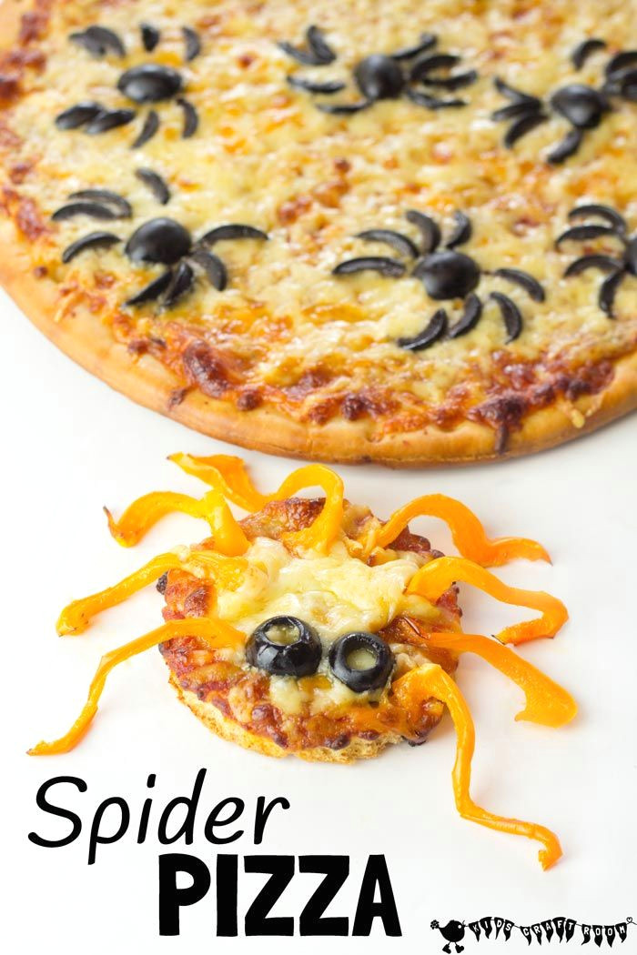 Easy Pizza Drawing Spider Pizza Halloween Food for Party Halloween Snacks