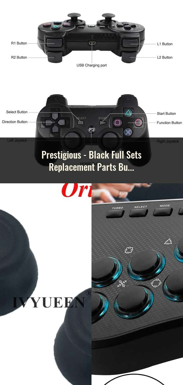 Easy Ps4 Controller Drawing Black Full Sets Replacement Parts buttons for Playstation 4