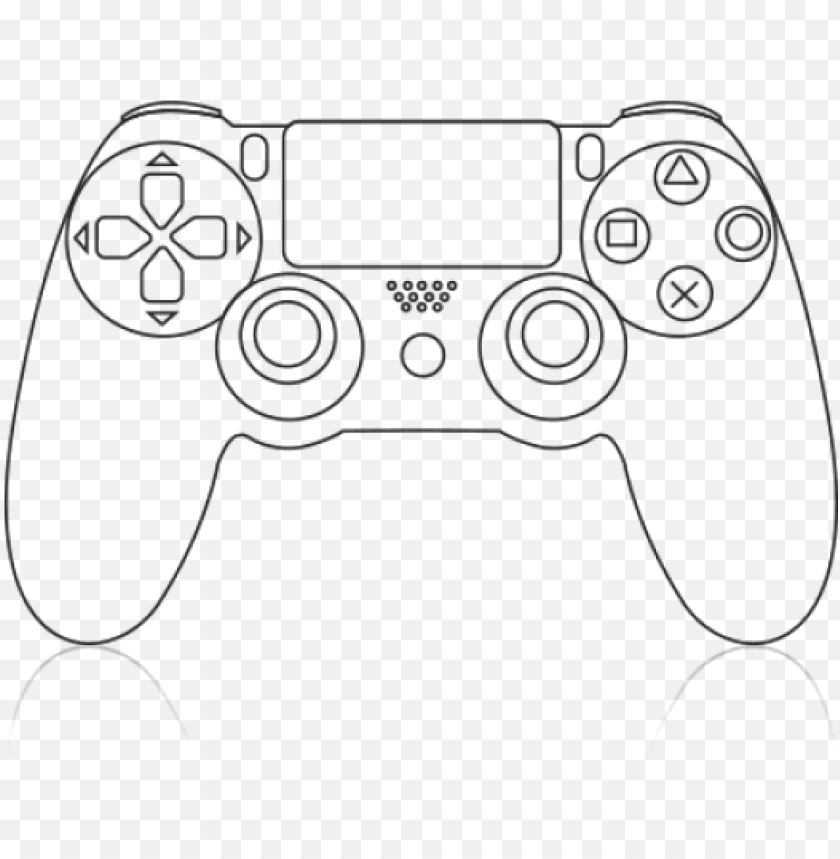 Easy Ps4 Controller Drawing Drawn Controller Ps1 Ps4 Controller Drawing Easy Png Image