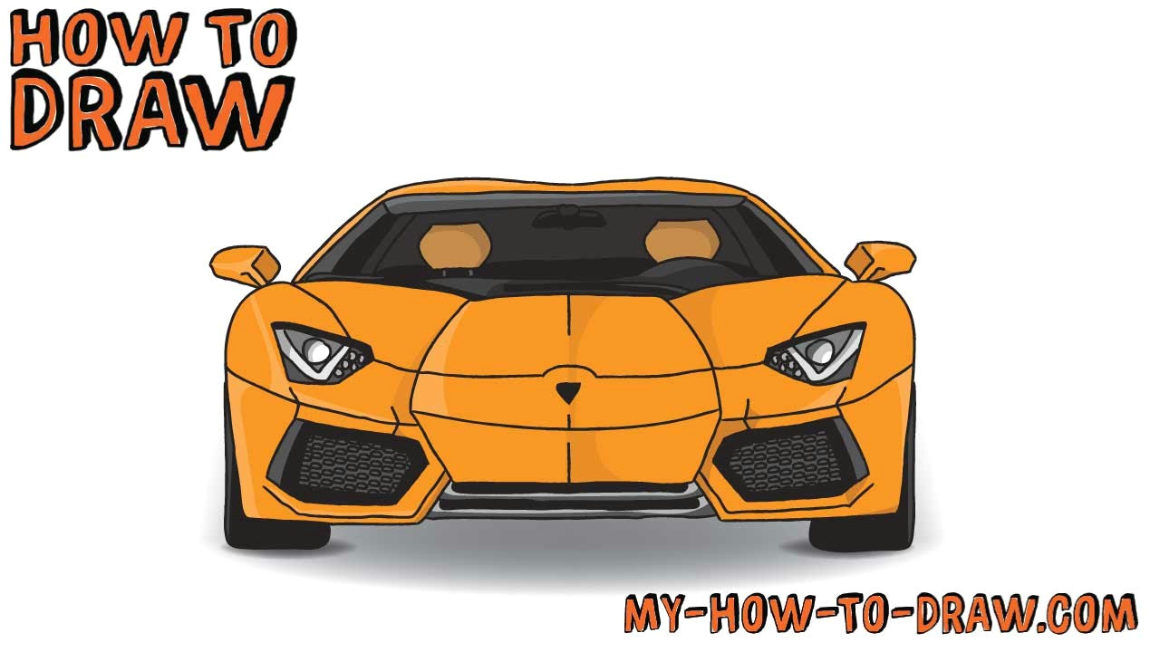 Easy Race Car Drawing How to Draw A Car How to Draw A Lamborghini Aventador Sports Car