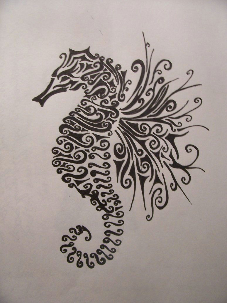 Easy Seahorse Drawing My Future Tattoo Im Thinking About Getting It On My Inner