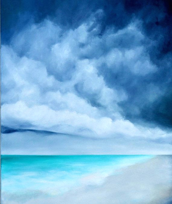 Easy Seascape Drawing original Painting Oil On Canvas Seascape by Stormscapestudio
