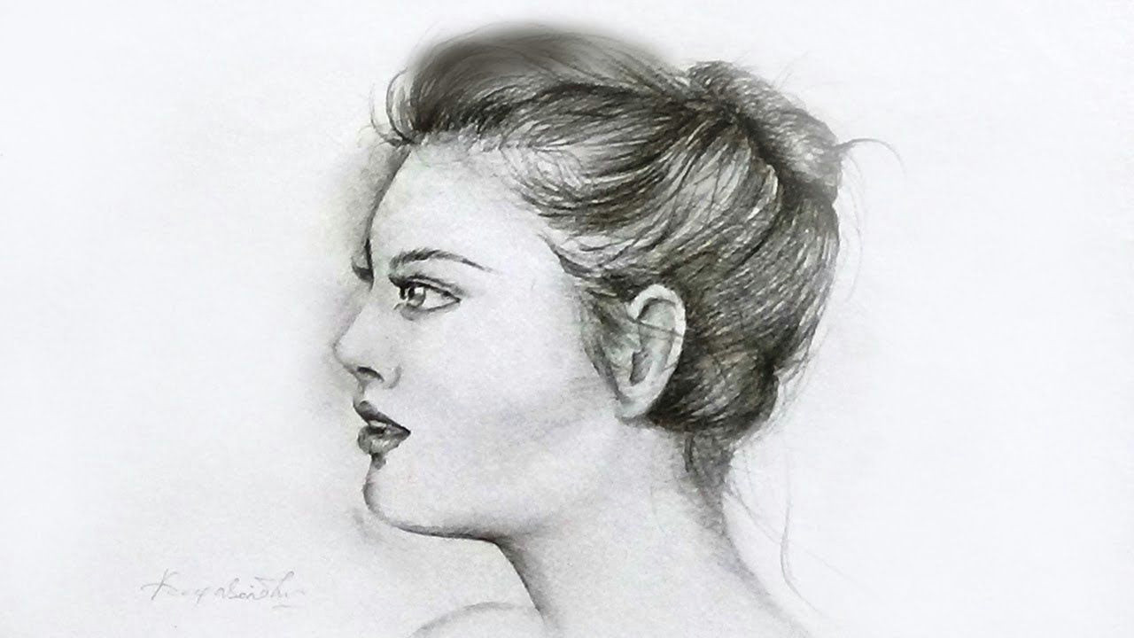 Easy Side Face Drawing Drawing Art Krupasindhudixit Face Portrait