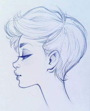 Easy Side Face Drawing Love the Hair Side Profile Illustration Cameron Mark