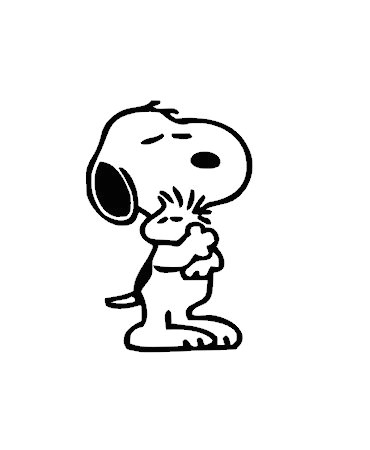 Easy Snoopy Drawing Snoopy Umarmt Woodstock Vinyl Aufkleber Aufkleber Snoopy