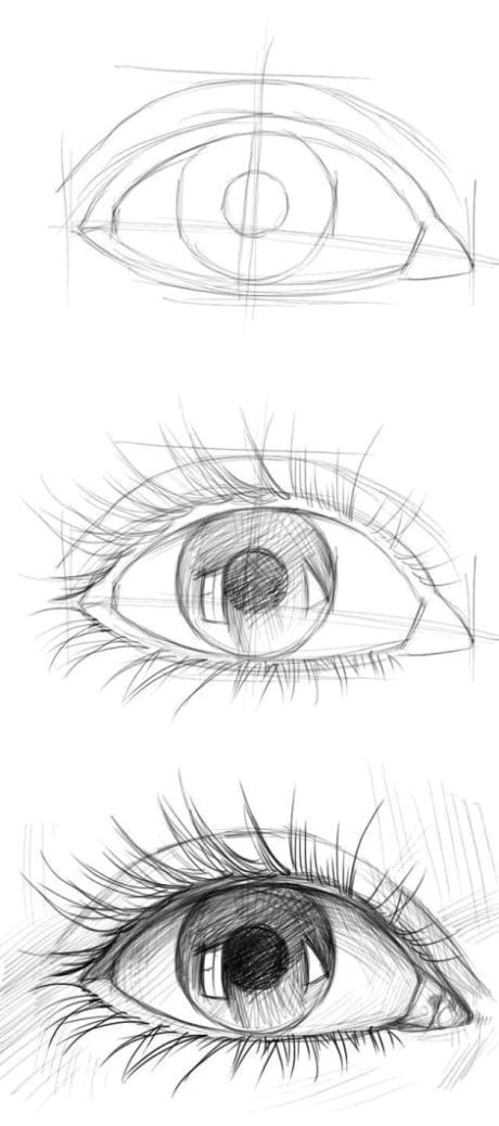 Easy Step by Step Eye Drawing 20 Amazing Eye Drawing Tutorials Ideas Eye Drawing