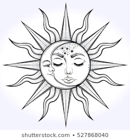 Easy Sun and Moon Drawing 1000 Sun Moon Stars Stock Images Photos Vectors