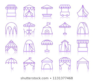 Easy Tent Drawing Street Fair Tents Stock Vectors Images Vector Art