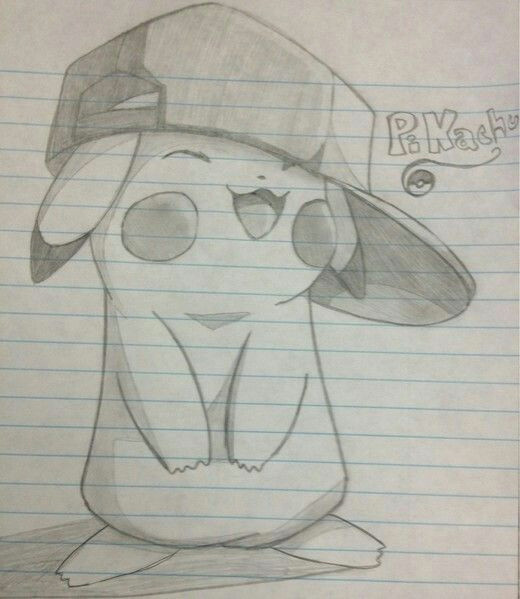 Easy Things to Draw Disney Peeckachu Gansta In 2019 Drawings Pencil Drawings Cute