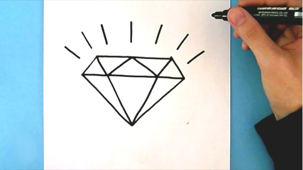 Easy Things to Draw for 5 Year Olds How to Draw A Diamond Step by Step Easy Drawing Tutorial