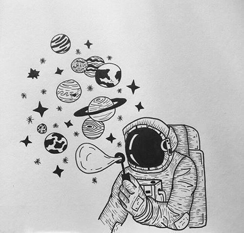Easy to Draw astronaut 35 Cool Easy Whimsical Drawing Ideas Space Drawings