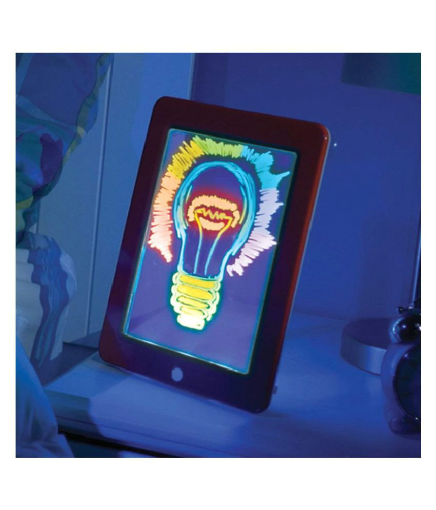 Easy to Draw astronaut astronaut Magic Pad Light Up Led Board Draw Sketch Create Doodle Art Write Learning Tablet Includes 3 Dual Side Markets 30 Stencils and 6