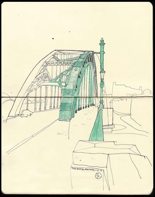 Easy to Draw Bridge Tyne Bridge Urban Sketching Sketchbook Inspiration Art