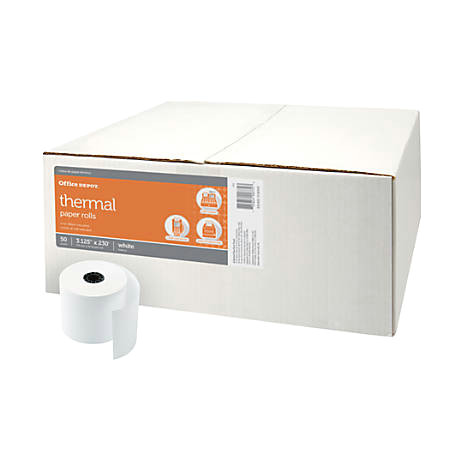 Easy to Draw Cash Register Office Depota thermal Paper Rolls 3 1 8 X 230 White Carton Of 50 Item 818629