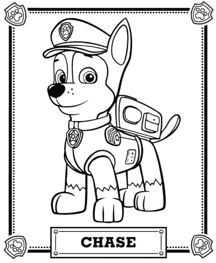 Easy to Draw Chase From Paw Patrol Paw Patrol Everest Ausmalbilder Barbie Feen Ausmalbild