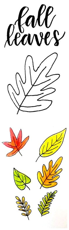 Easy to Draw Fall Leaves Leaves Doodle