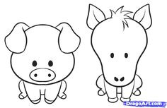 Easy to Draw Farm 103 Best How to Draw Farm Animals Images Drawing for Kids