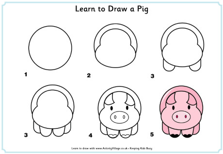 Easy to Draw Farm Step by Step Drawing A Groundghog for Kids View and Print
