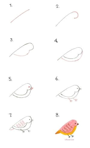 Easy to Draw Feather How to Draw A Bird by Anais Lee by Iva Drawings Doodle
