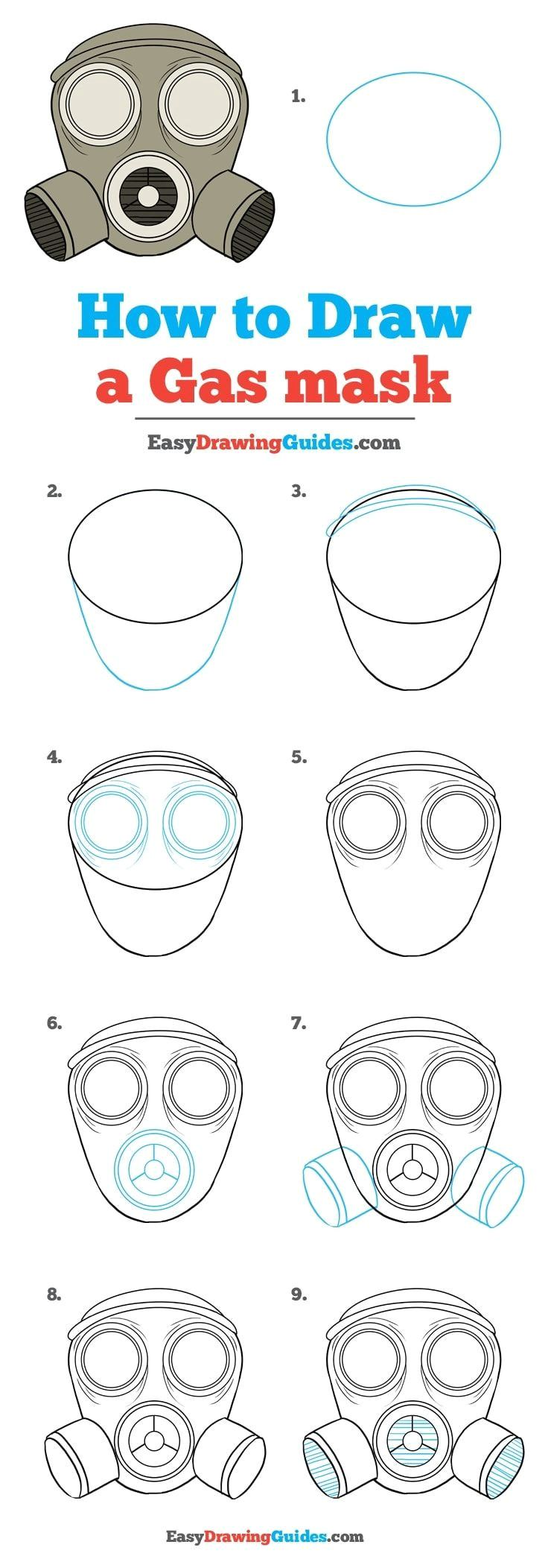 Easy to Draw Gas Mask How to Draw A Gas Mask Draw Zeichnungsanleitung Ideen