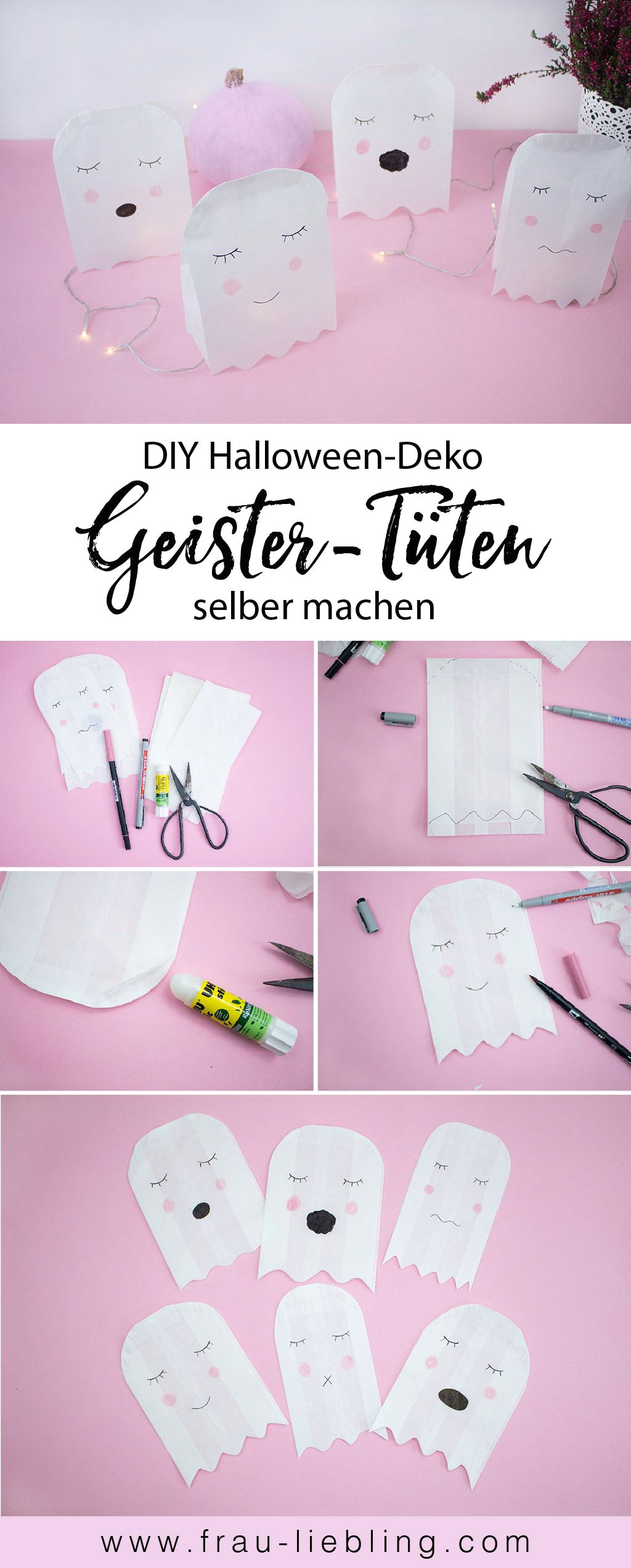 Easy to Draw Ghost Sua E Diy Geister Aus Papiertuten Fur Die Halloween Deko