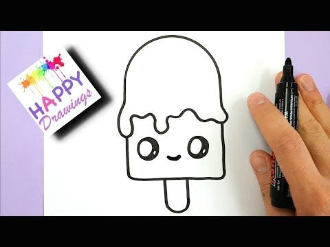 Easy to Draw Ice Cream Youtube Bilder Malen Einfach Selber Malen Und Kawaii Kunst