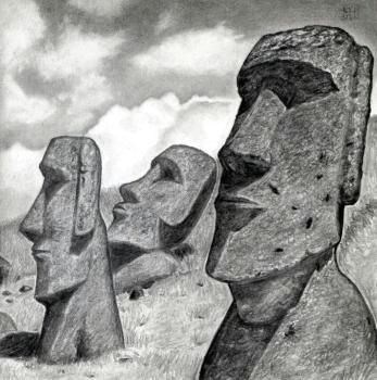 Easy to Draw island How to Draw Easter island Heads Moai Statues Easter