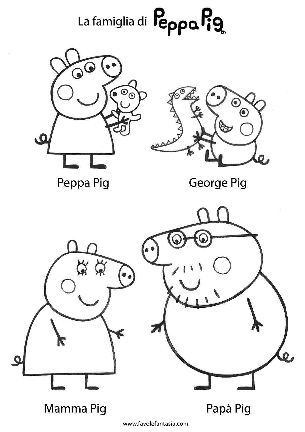 Easy to Draw Peppa Pig Gli Amici Di Peppapig Da Colorare Peppa Pig Familie