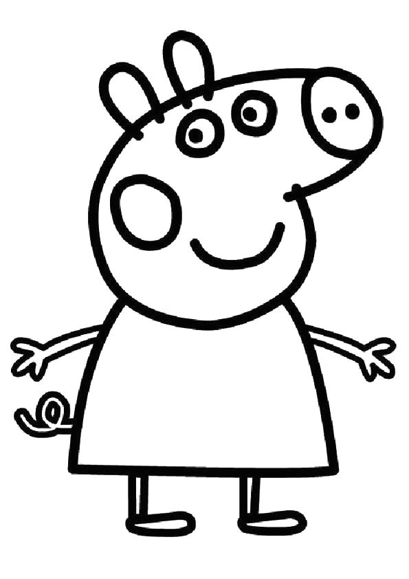 Easy to Draw Peppa Pig Peppa Pig Para Colorear Peppa Pig Coloring Pages Peppa