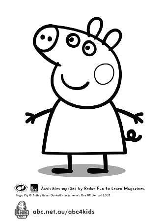 Easy to Draw Peppa Pig Peppa Pig Template for Birthday Cake Peppa Pig Colouring