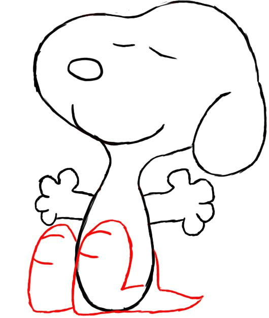 Easy to Draw Snoopy How to Draw Snoopy School Snoopy Drawing Drawings Snoopy