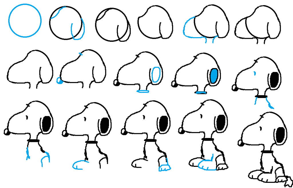 Easy to Draw Snoopy Simple Ways that Teaches You How to Draw Snoopy Drawing