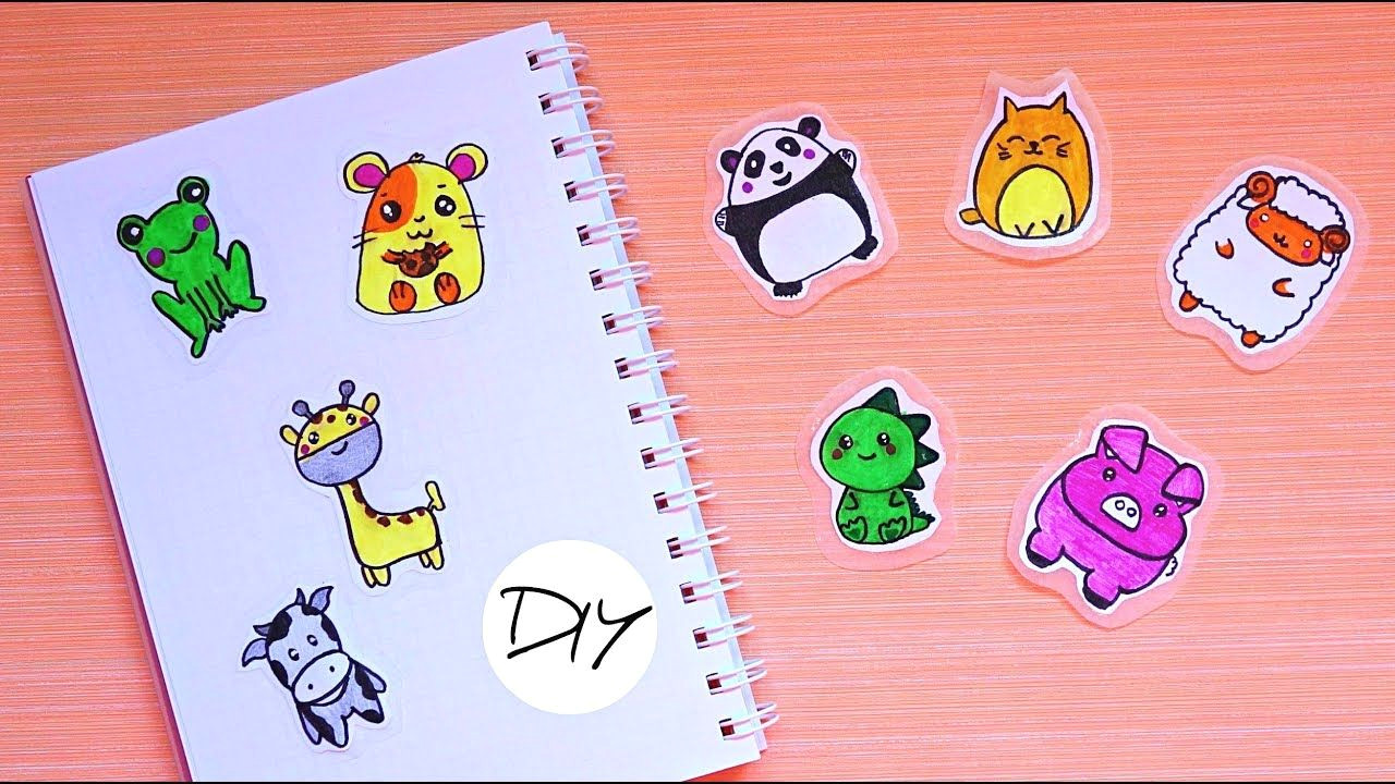 Easy to Draw Stickers 9 Diy Kawaii Animal Stickers Draw Yourself Easy Way