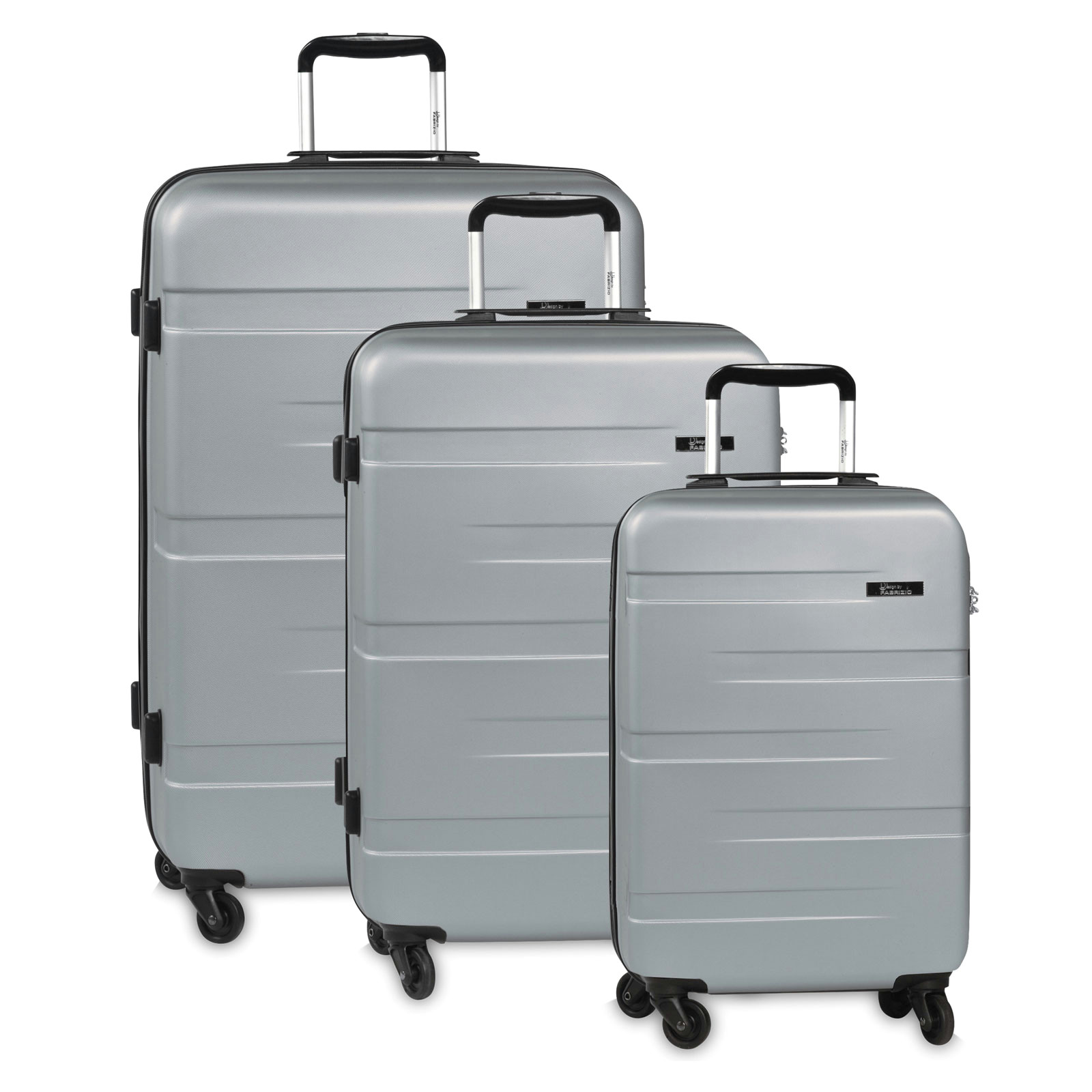 Easy to Draw Suitcase Fabrizio formation Trolley 77 Cm 4 Rollen Silber
