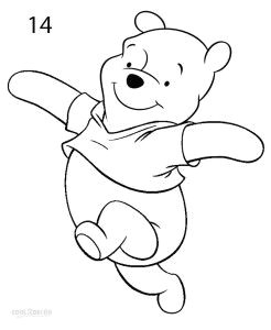 Easy to Draw Winnie the Pooh How to Draw Winnie the Pooh Step 14 Bear Coloring Pages