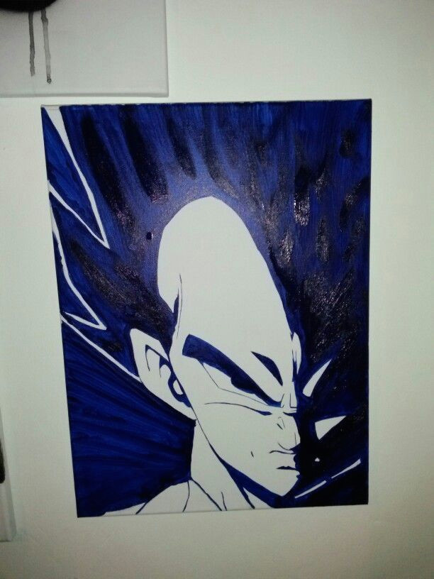 Easy Vegeta Drawing Vegeta Acrylic Painting Zeichenkunst Kunst Zeichen